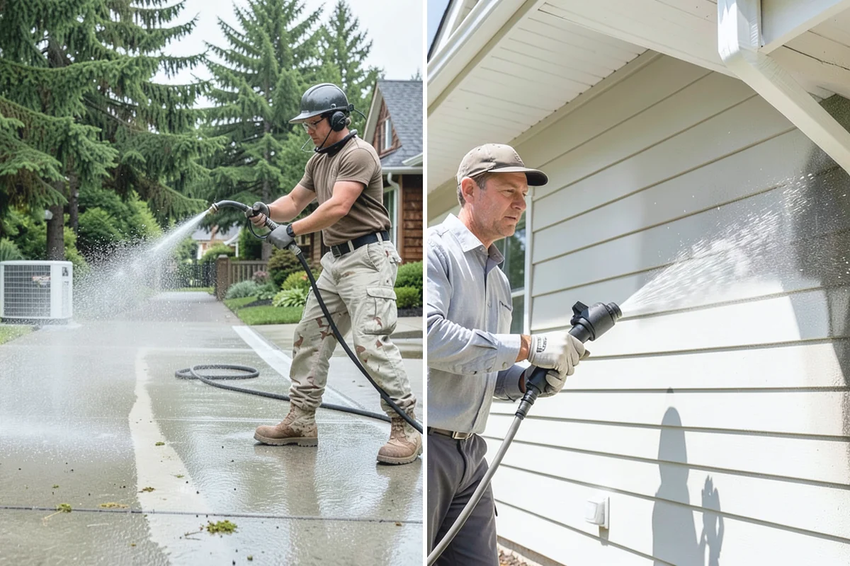 Gutter Streak Removal in Redmond, King County, WA - Assess the severity and pattern of the striping