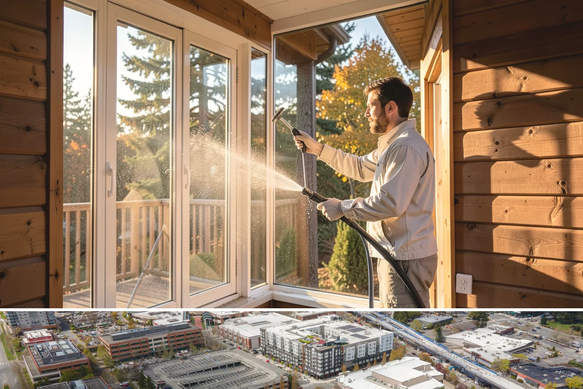 Gutter Streak Removal in Redmond, King County, WA - Tackle tiger stripes in summer when dry weather lets the cleaner dwell and work fully on the stains.