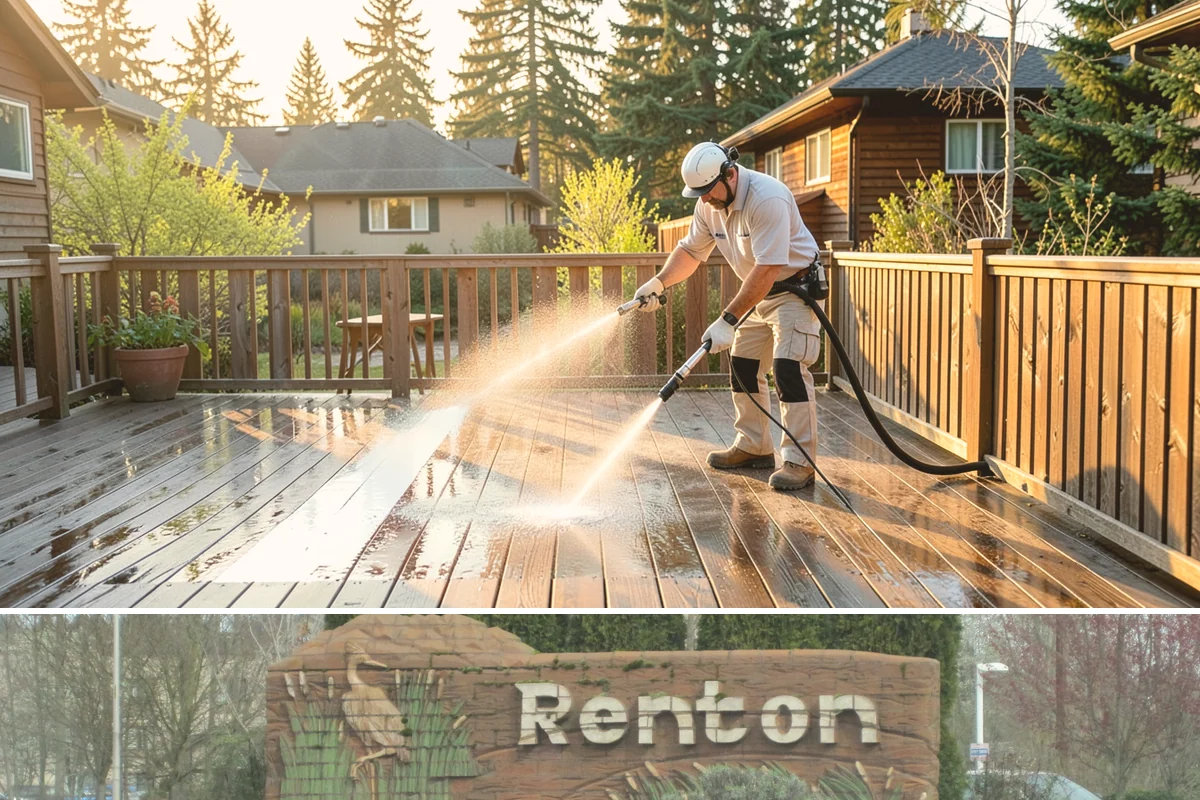 Gutter Streak Removal in Renton, King County, WA - Tackle tiger stripes in summer when dry weather lets the cleaner dwell and work fully on the stains.