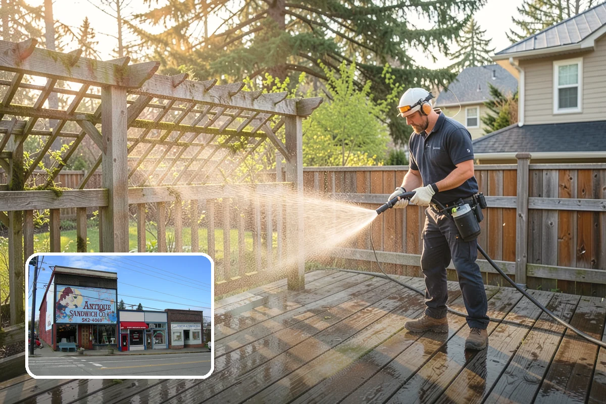 Gutter Streak Removal in Ruston, Pierce County, WA - Breaks down bonded tiger-stripe staining that washing can't