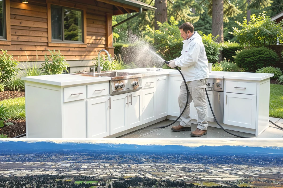 Gutter Streak Removal in SeaTac, King County, WA - Tackle tiger stripes in summer when dry weather lets the cleaner dwell and work fully on the stains.