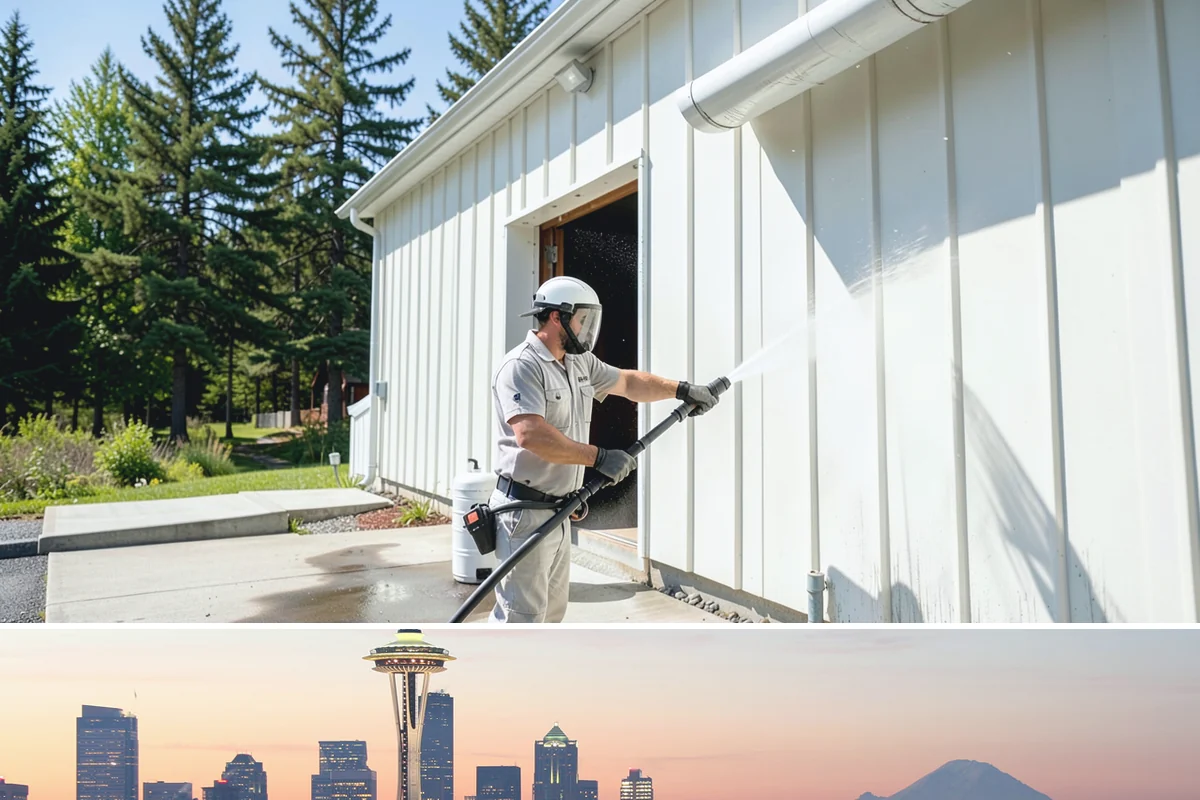 Gutter Streak Removal in Seattle, King County, WA - Tackle tiger stripes in summer when dry weather lets the cleaner dwell and work fully on the stains.