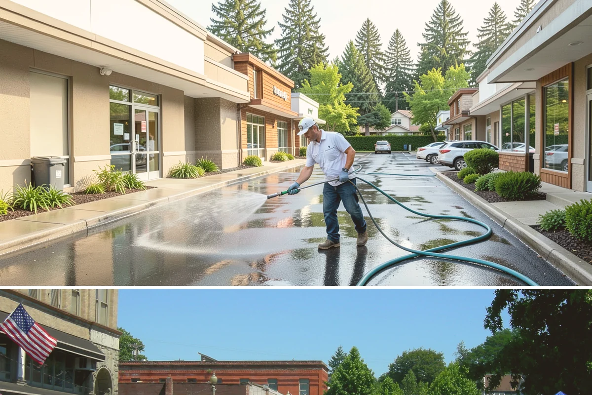 Gutter Streak Removal in Snohomish, Snohomish County, WA - Tackle tiger stripes in summer when dry weather lets the cleaner dwell and work fully on the stains.