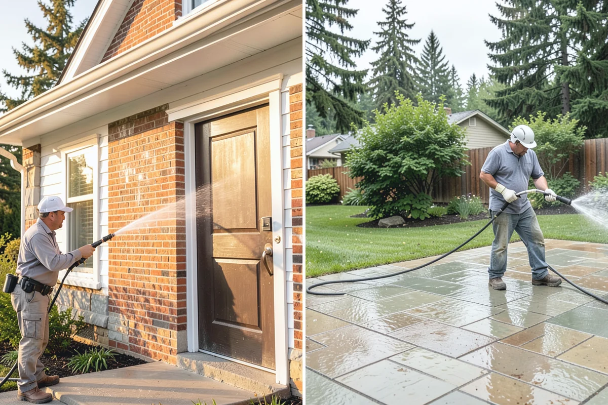 Gutter Streak Removal in South Prairie, Pierce County, WA - Assess the severity and pattern of the striping