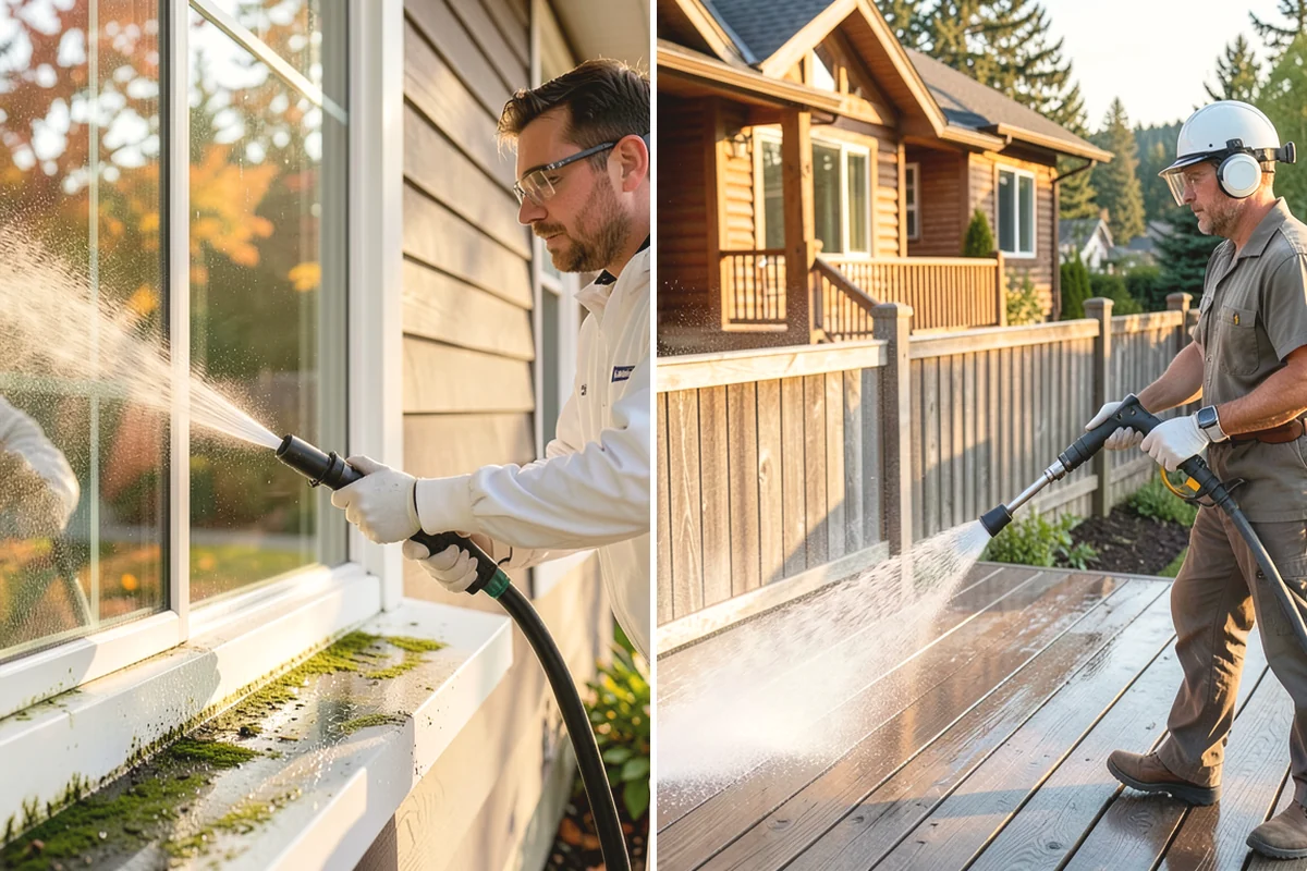 Gutter Streak Removal in Tukwila, King County, WA - Assess the severity and pattern of the striping