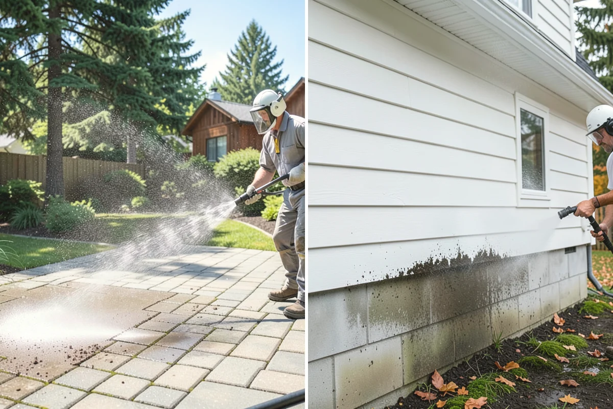 Gutter Streak Removal in University Place, Pierce County, WA - Assess the severity and pattern of the striping