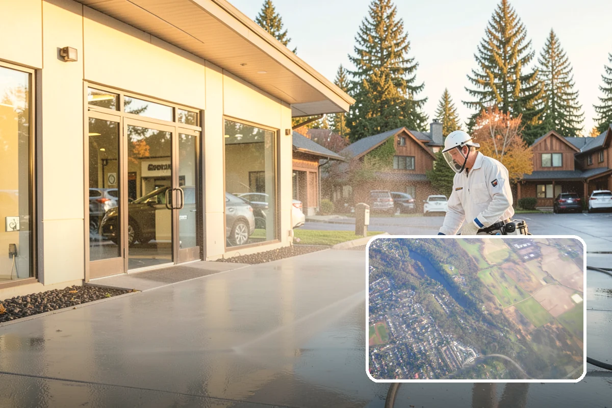 Handrail Cleaning in Algona, King County, WA - Removes the sticky film from frequently touched grip surfaces