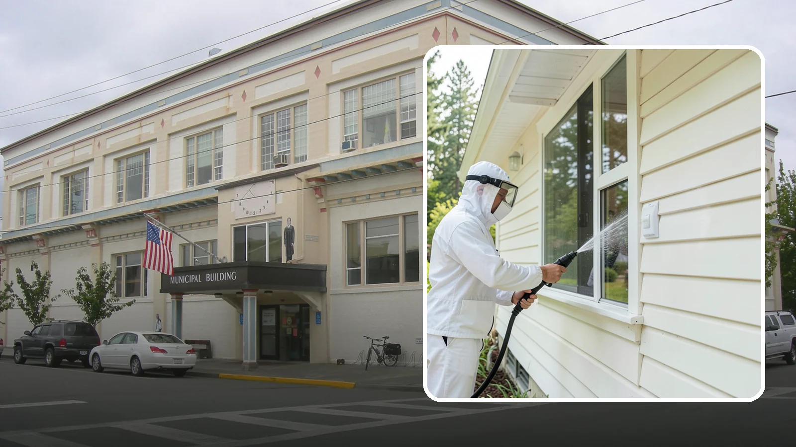 Handrail Cleaning in Anacortes, Skagit County, WA - We clean exterior handrails to remove the grime, algae, and oxidation that build on surfaces people touch every day.