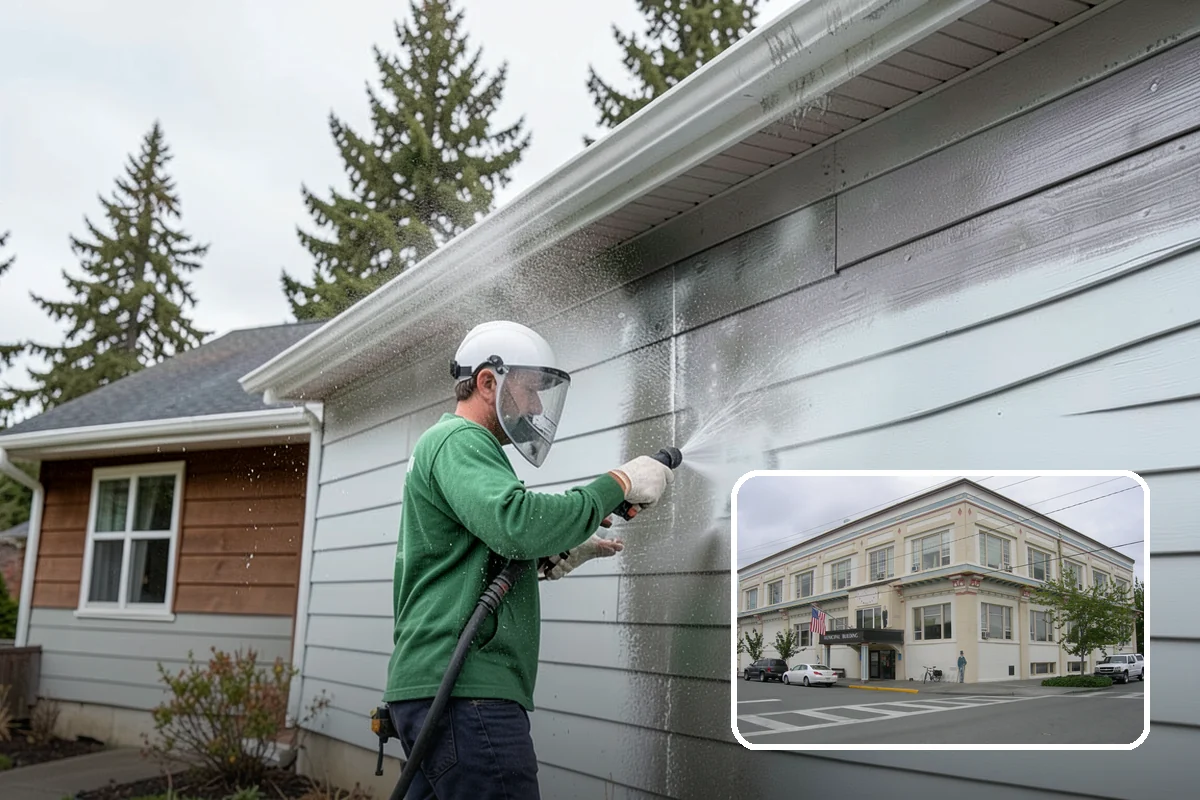 Handrail Cleaning in Anacortes, Skagit County, WA - Removes the sticky film from frequently touched grip surfaces