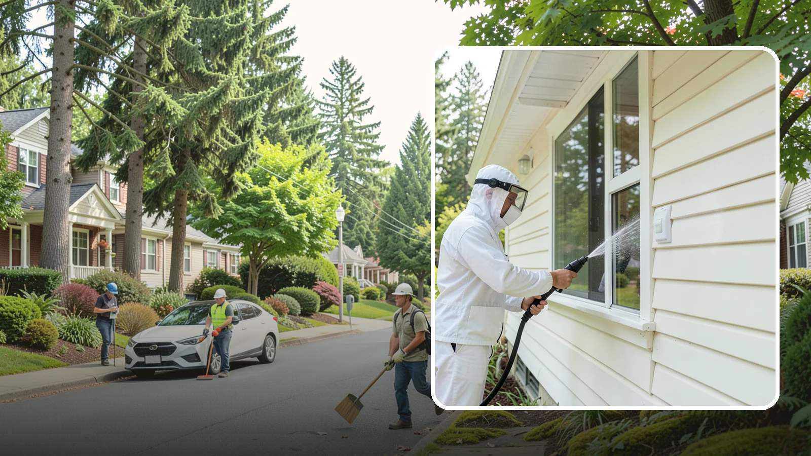 Handrail Cleaning in Beaux Arts Village, King County, WA - We clean exterior handrails to remove the grime, algae, and oxidation that build on surfaces people touch every day.
