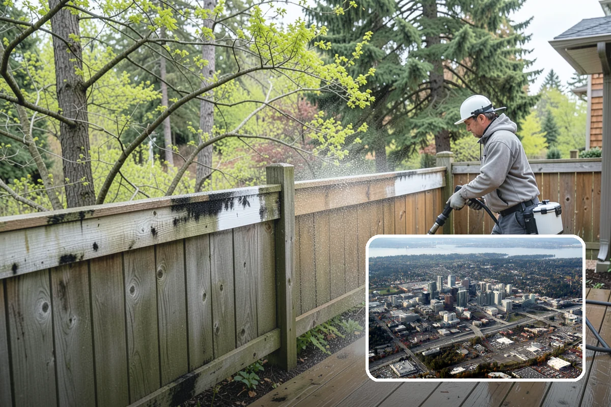 Handrail Cleaning in Bellevue, King County, WA - Removes the sticky film from frequently touched grip surfaces