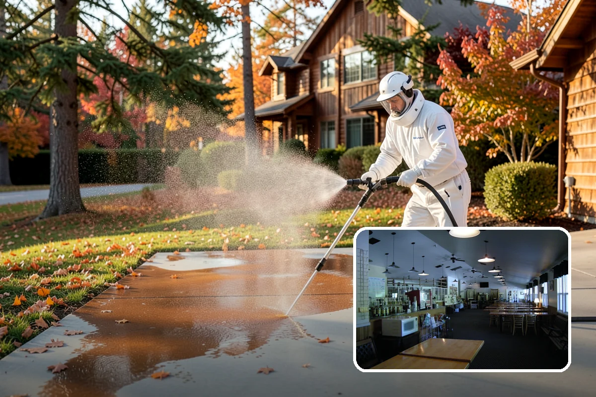 Handrail Cleaning in Black Diamond, King County, WA - Removes the sticky film from frequently touched grip surfaces