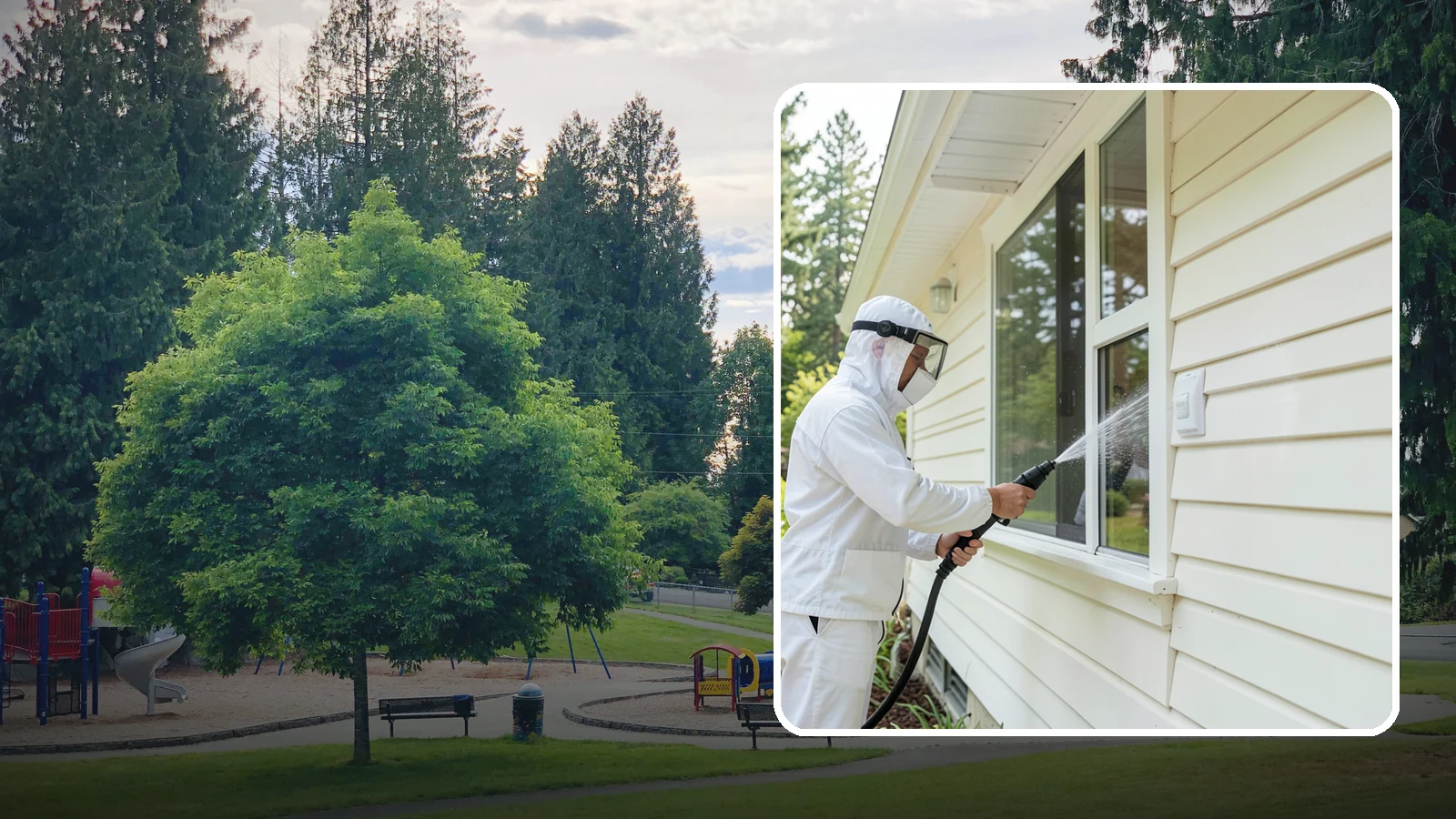 Handrail Cleaning in Bonney Lake, Pierce County, WA - We clean exterior handrails to remove the grime, algae, and oxidation that build on surfaces people touch every day.