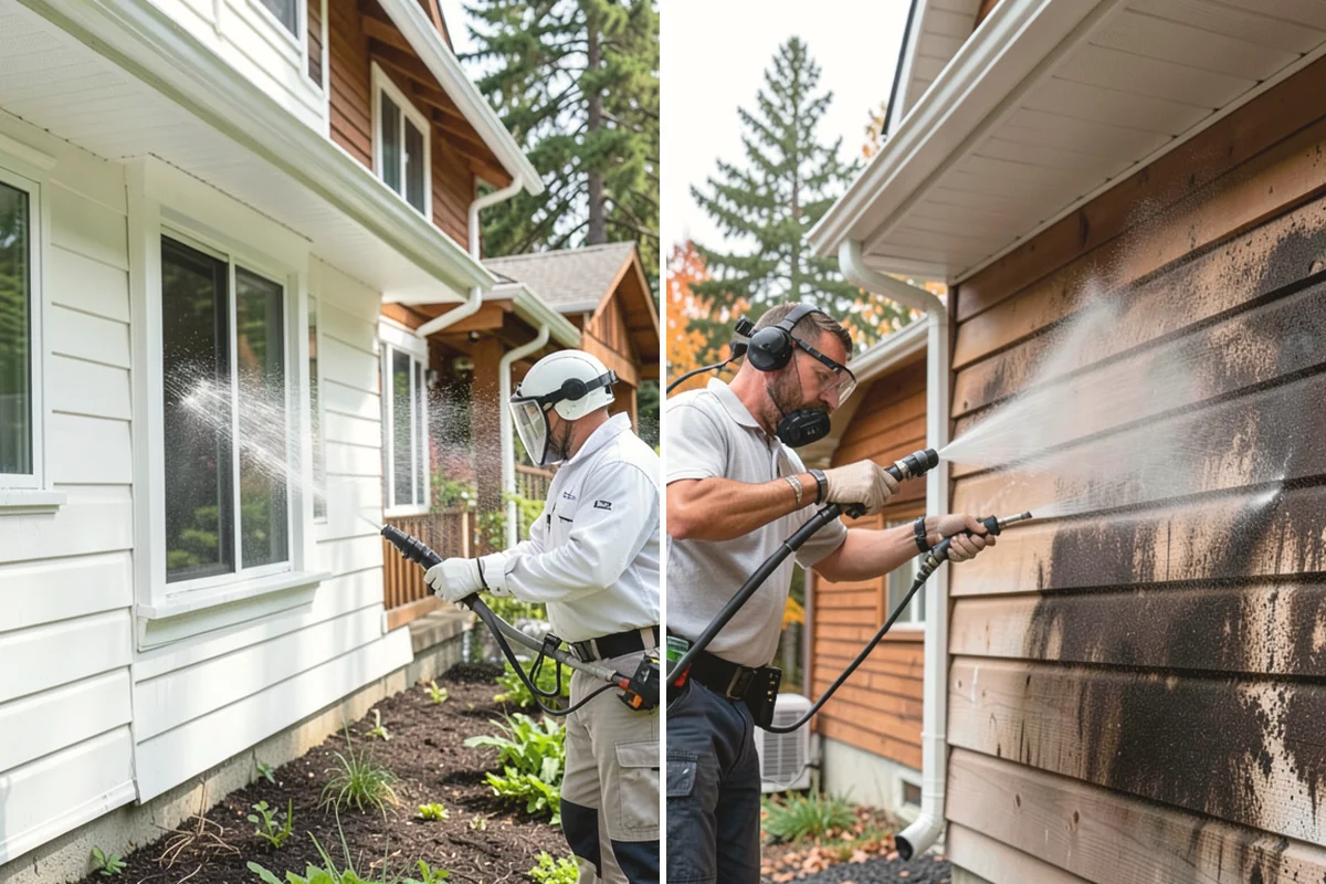 Handrail Cleaning in Burlington, Skagit County, WA - Wipe loose debris and cobwebs from the rail