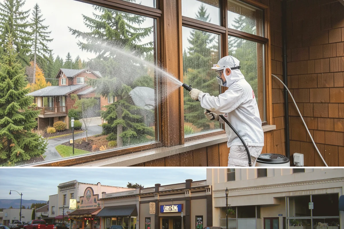 Handrail Cleaning in Burlington, Skagit County, WA - Spring cleaning clears winter algae and film from rails just as outdoor traffic picks up.