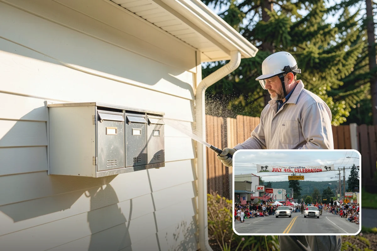 Handrail Cleaning in Carnation, King County, WA - Removes the sticky film from frequently touched grip surfaces