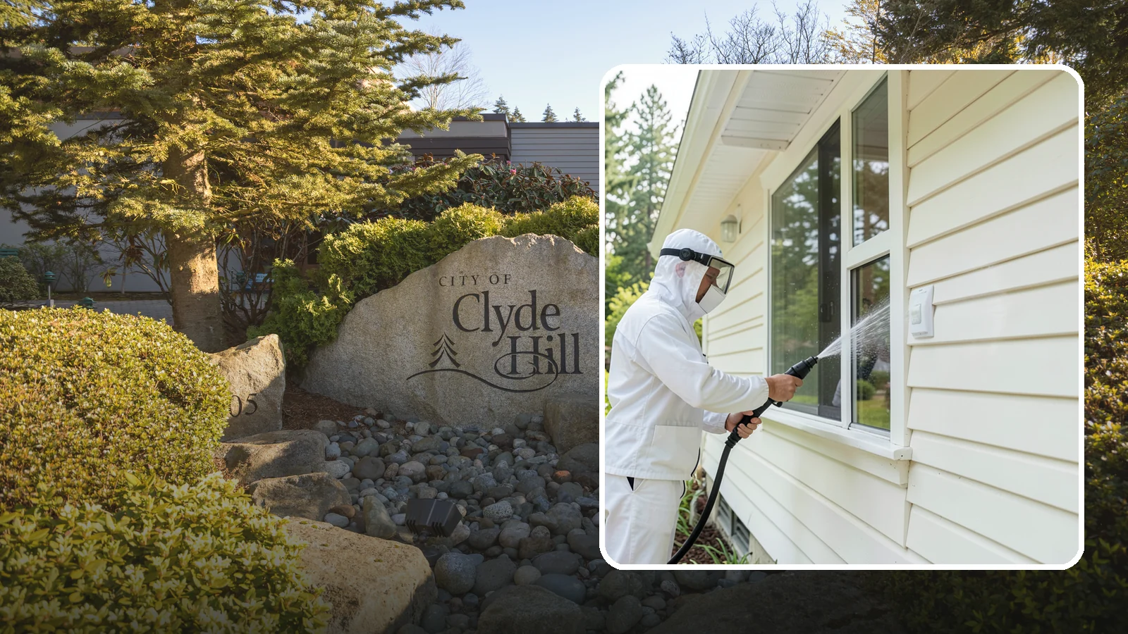 Handrail Cleaning in Clyde Hill, King County, WA - We clean exterior handrails to remove the grime, algae, and oxidation that build on surfaces people touch every day.