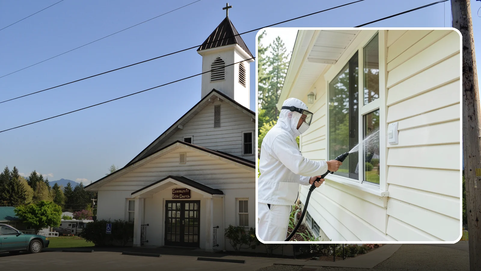 Handrail Cleaning in Concrete, Skagit County, WA - We clean exterior handrails to remove the grime, algae, and oxidation that build on surfaces people touch every day.