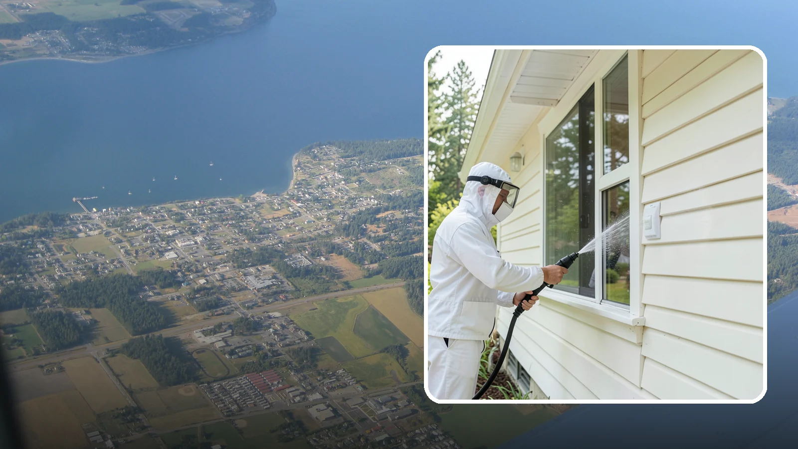 Handrail Cleaning in Coupeville, Island County, WA - We clean exterior handrails to remove the grime, algae, and oxidation that build on surfaces people touch every day.