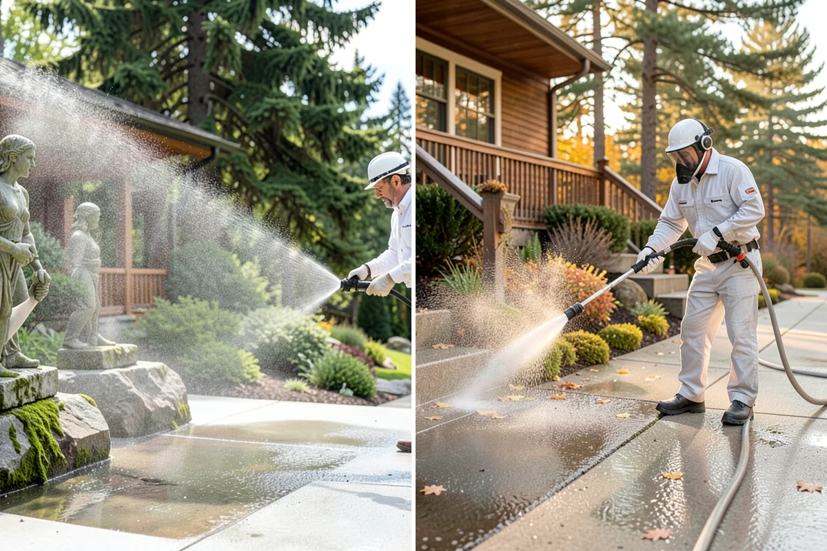 Handrail Cleaning in DuPont, Pierce County, WA - Wipe loose debris and cobwebs from the rail