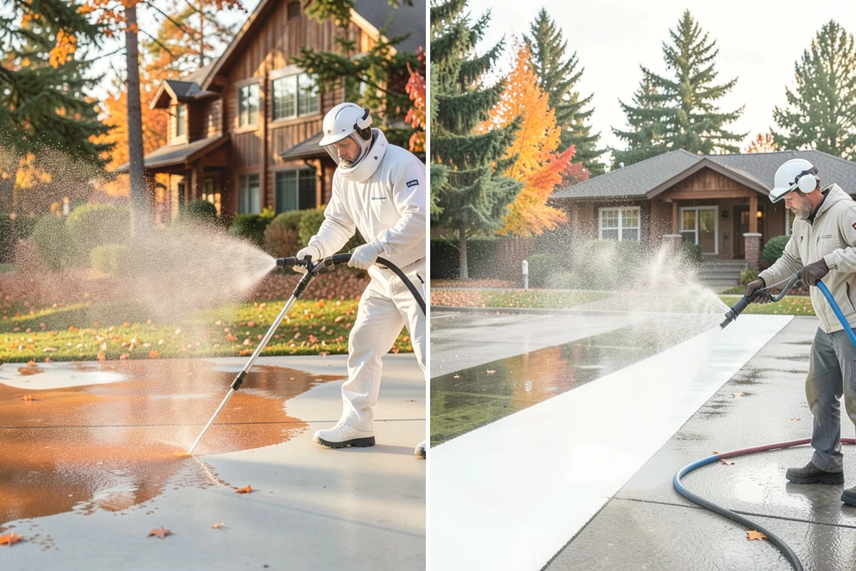 Handrail Cleaning in Duvall, King County, WA - Wipe loose debris and cobwebs from the rail