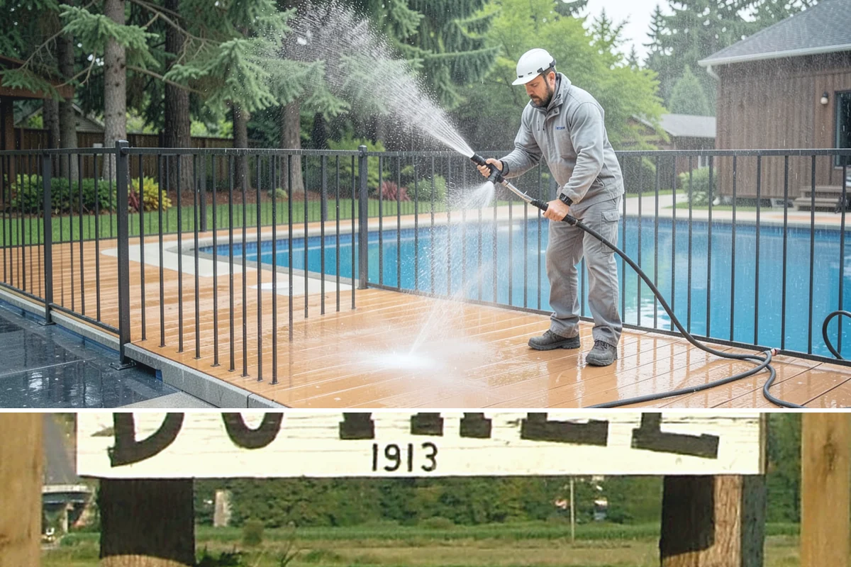 Handrail Cleaning in Duvall, King County, WA - Spring cleaning clears winter algae and film from rails just as outdoor traffic picks up.