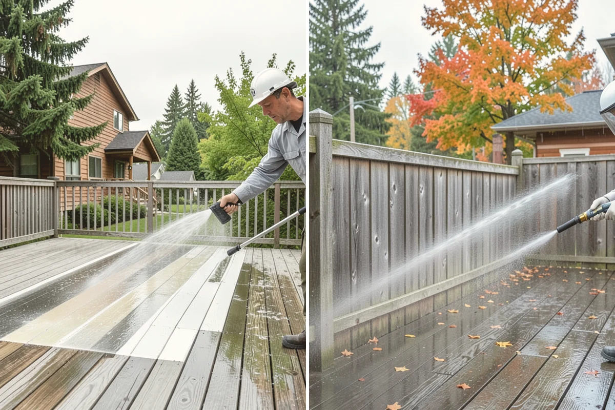 Handrail Cleaning in Eatonville, Pierce County, WA - Wipe loose debris and cobwebs from the rail