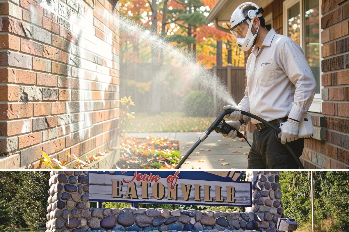 Handrail Cleaning in Eatonville, Pierce County, WA - Spring cleaning clears winter algae and film from rails just as outdoor traffic picks up.