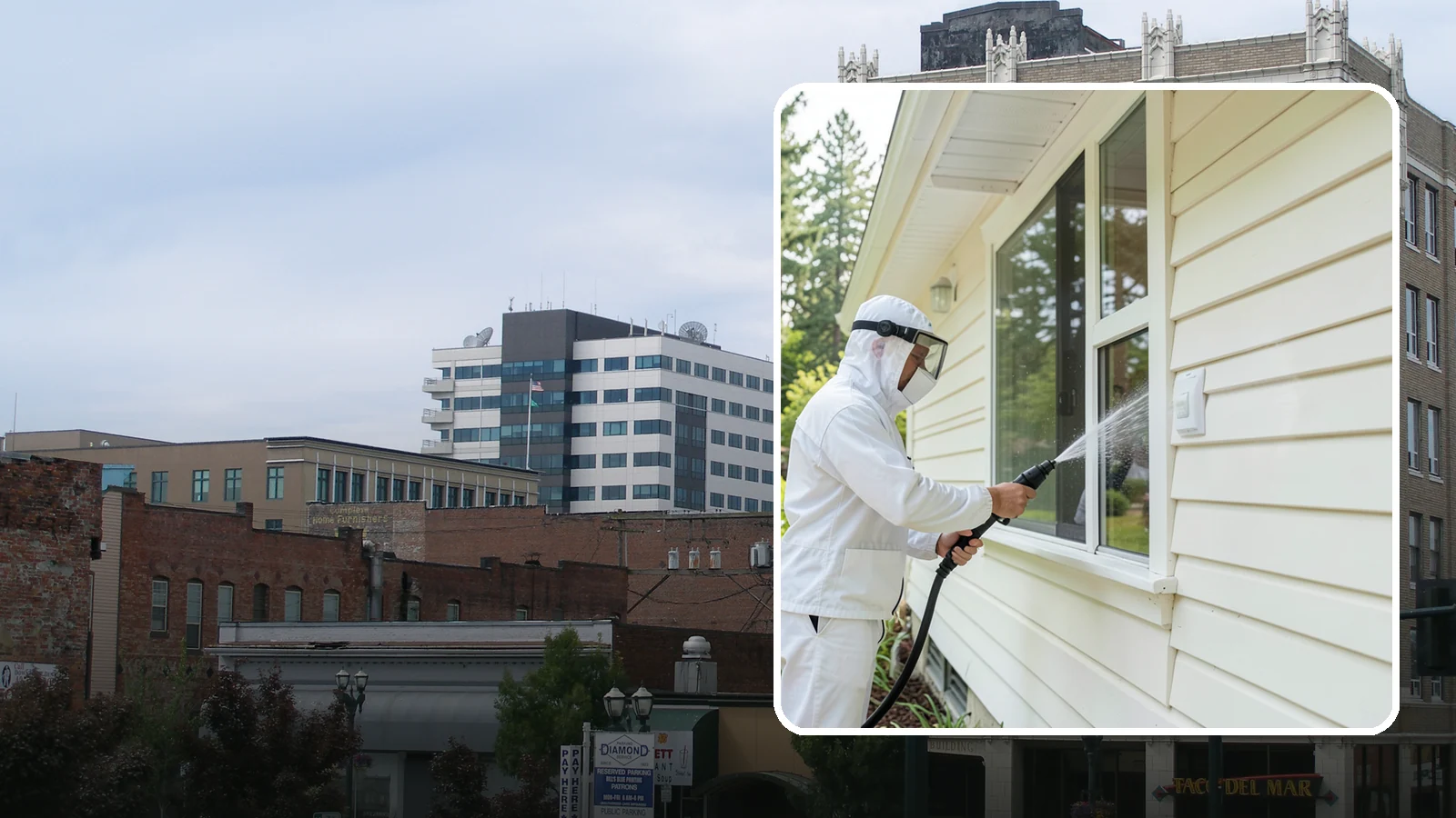 Handrail Cleaning in Everett, Snohomish County, WA - We clean exterior handrails to remove the grime, algae, and oxidation that build on surfaces people touch every day.