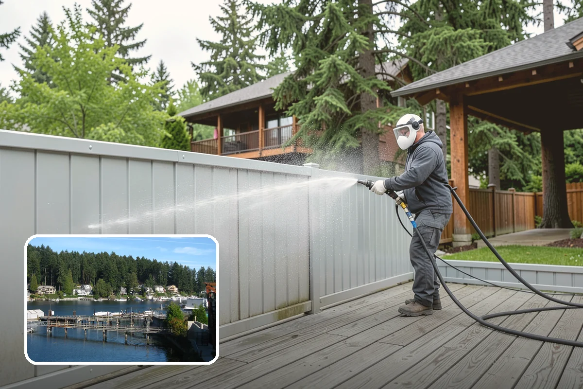 Handrail Cleaning in Gig Harbor, Pierce County, WA - Removes the sticky film from frequently touched grip surfaces