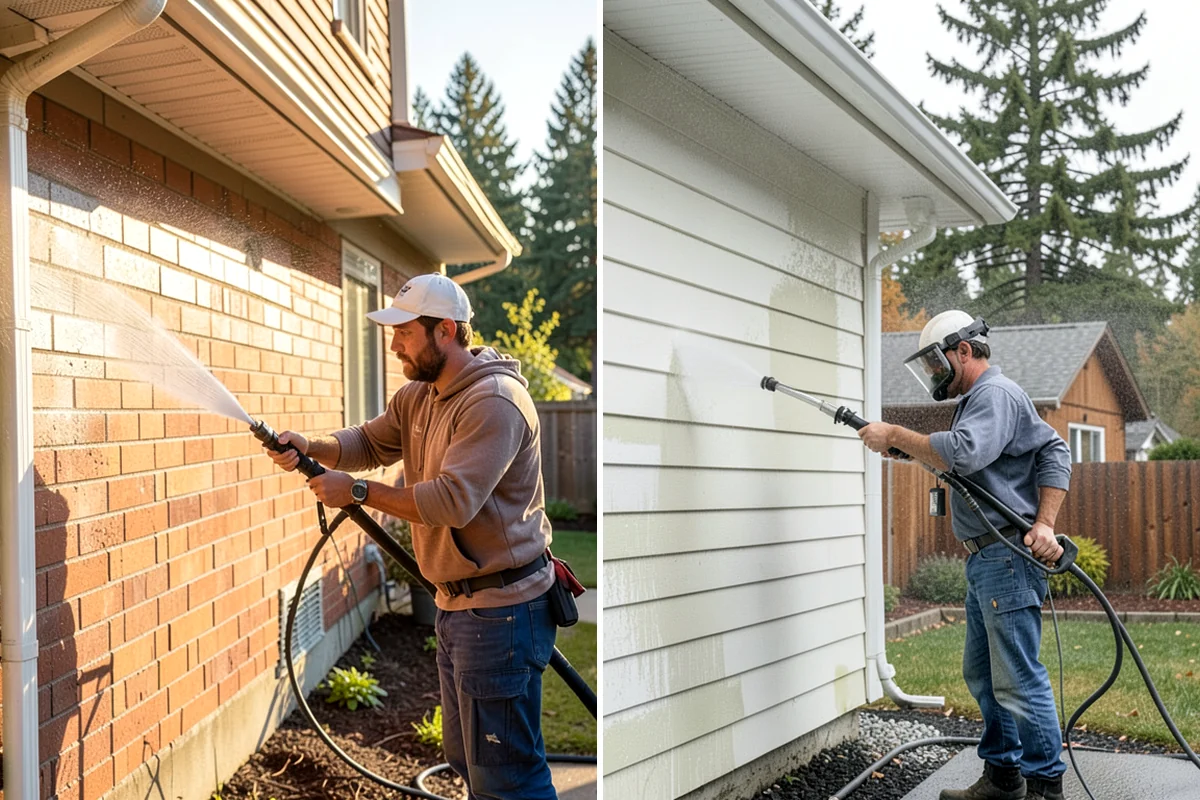 Handrail Cleaning in Gig Harbor, Pierce County, WA - Wipe loose debris and cobwebs from the rail