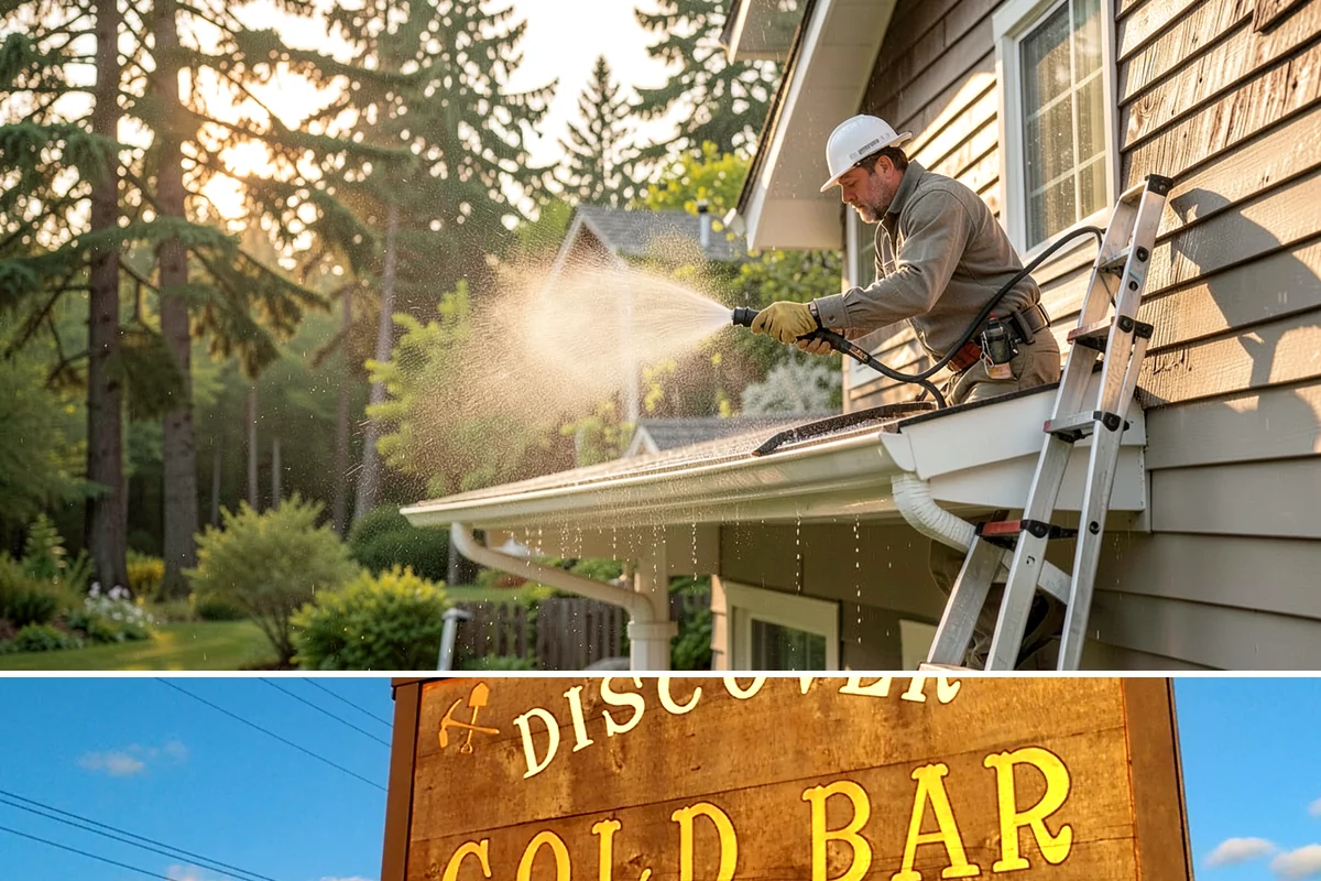 Handrail Cleaning in Gold Bar, Snohomish County, WA - Spring cleaning clears winter algae and film from rails just as outdoor traffic picks up.