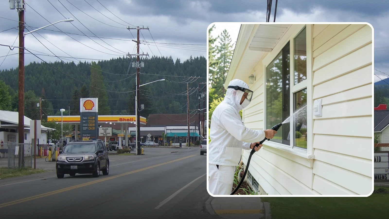 Handrail Cleaning in Granite Falls, Snohomish County, WA - We clean exterior handrails to remove the grime, algae, and oxidation that build on surfaces people touch every day.