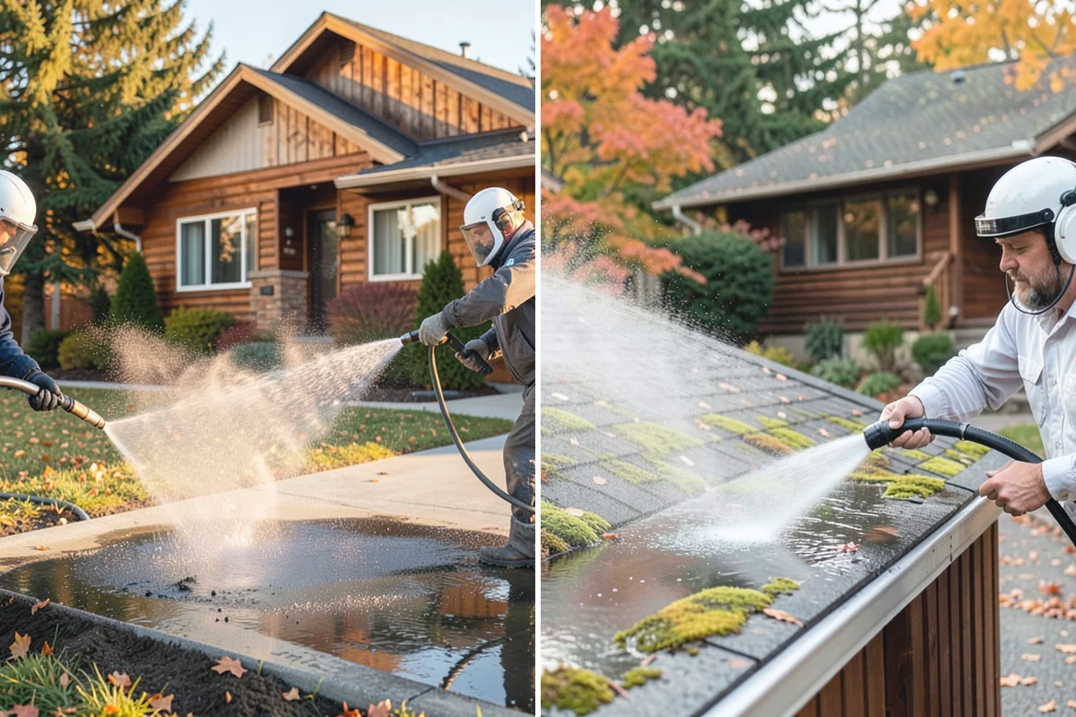 Handrail Cleaning in Granite Falls, Snohomish County, WA - Wipe loose debris and cobwebs from the rail