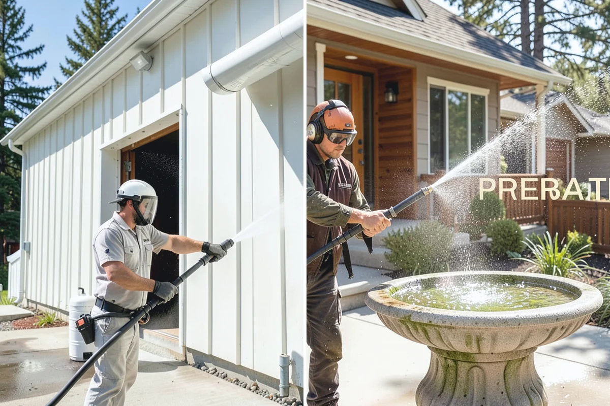 Handrail Cleaning in Hamilton, Skagit County, WA - Wipe loose debris and cobwebs from the rail