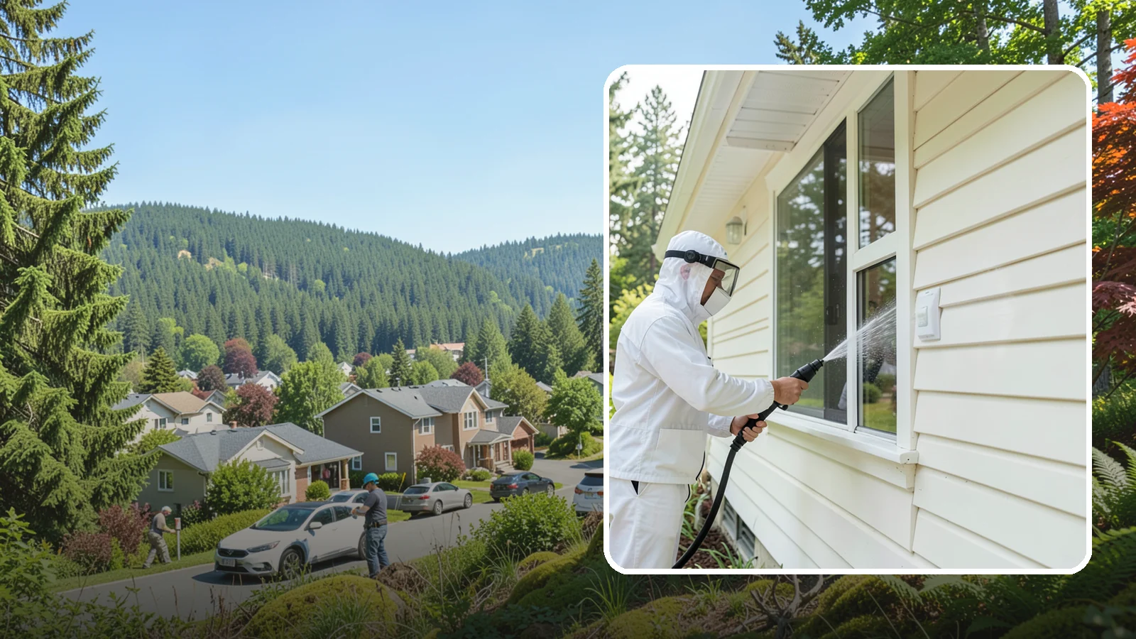 Handrail Cleaning in Index, Snohomish County, WA - We clean exterior handrails to remove the grime, algae, and oxidation that build on surfaces people touch every day.
