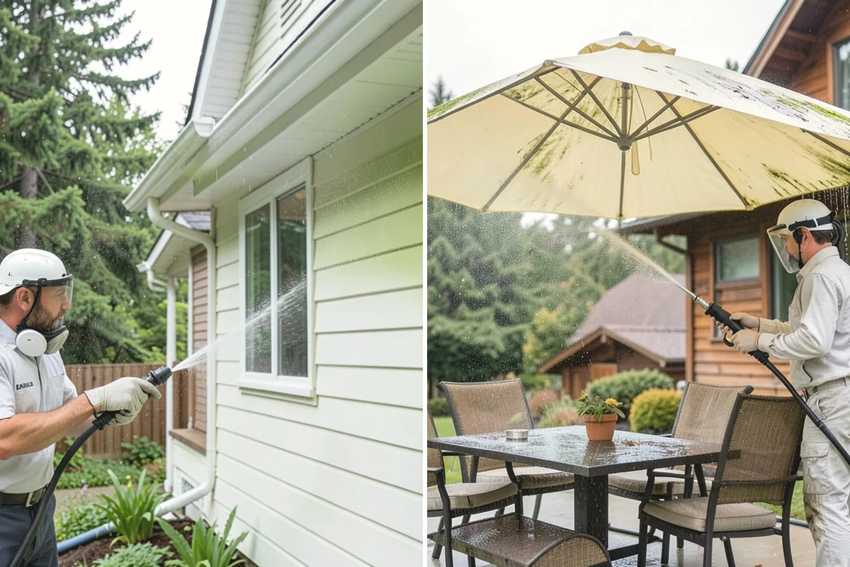 Handrail Cleaning in Issaquah, King County, WA - Wipe loose debris and cobwebs from the rail
