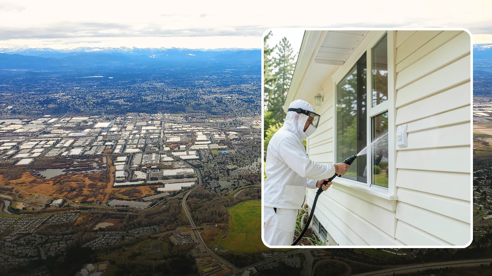 Handrail Cleaning in Kent, King County, WA - We clean exterior handrails to remove the grime, algae, and oxidation that build on surfaces people touch every day.