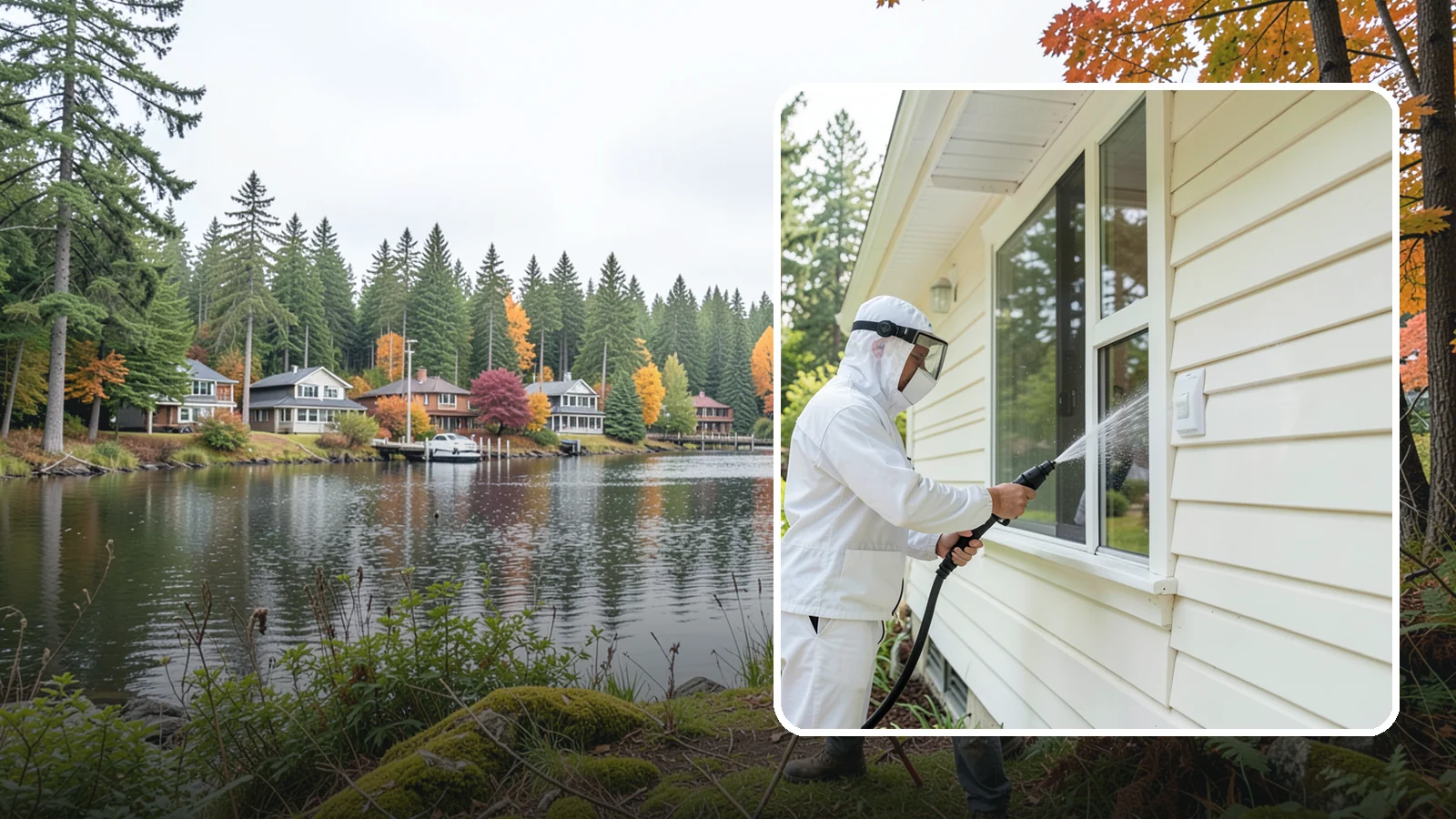 Handrail Cleaning in La Conner, Skagit County, WA - We clean exterior handrails to remove the grime, algae, and oxidation that build on surfaces people touch every day.