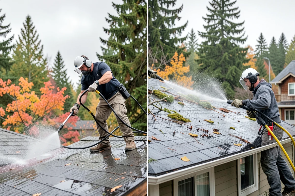 Handrail Cleaning in Lakewood, Pierce County, WA - Wipe loose debris and cobwebs from the rail