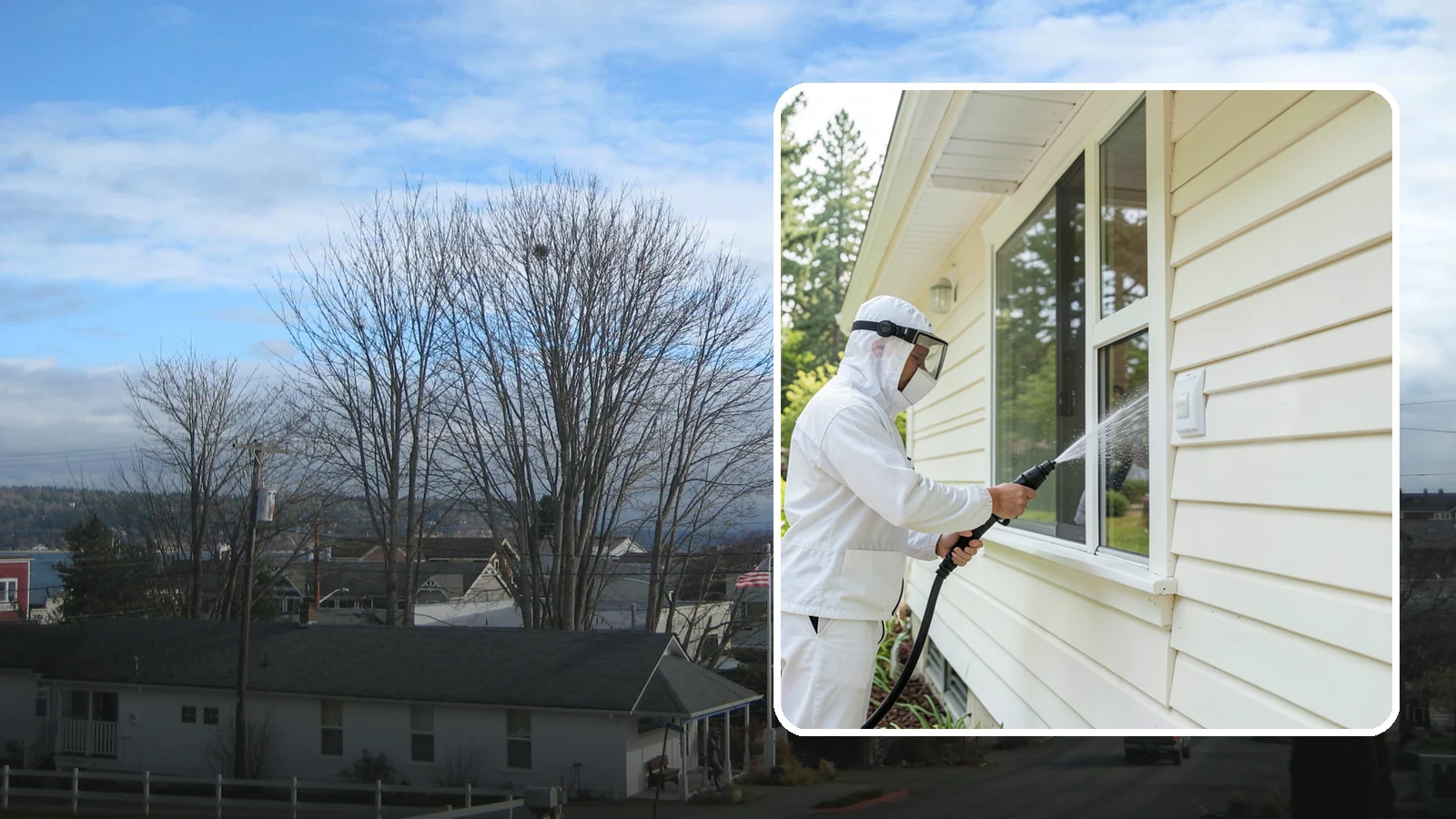 Handrail Cleaning in Langley, Island County, WA - We clean exterior handrails to remove the grime, algae, and oxidation that build on surfaces people touch every day.