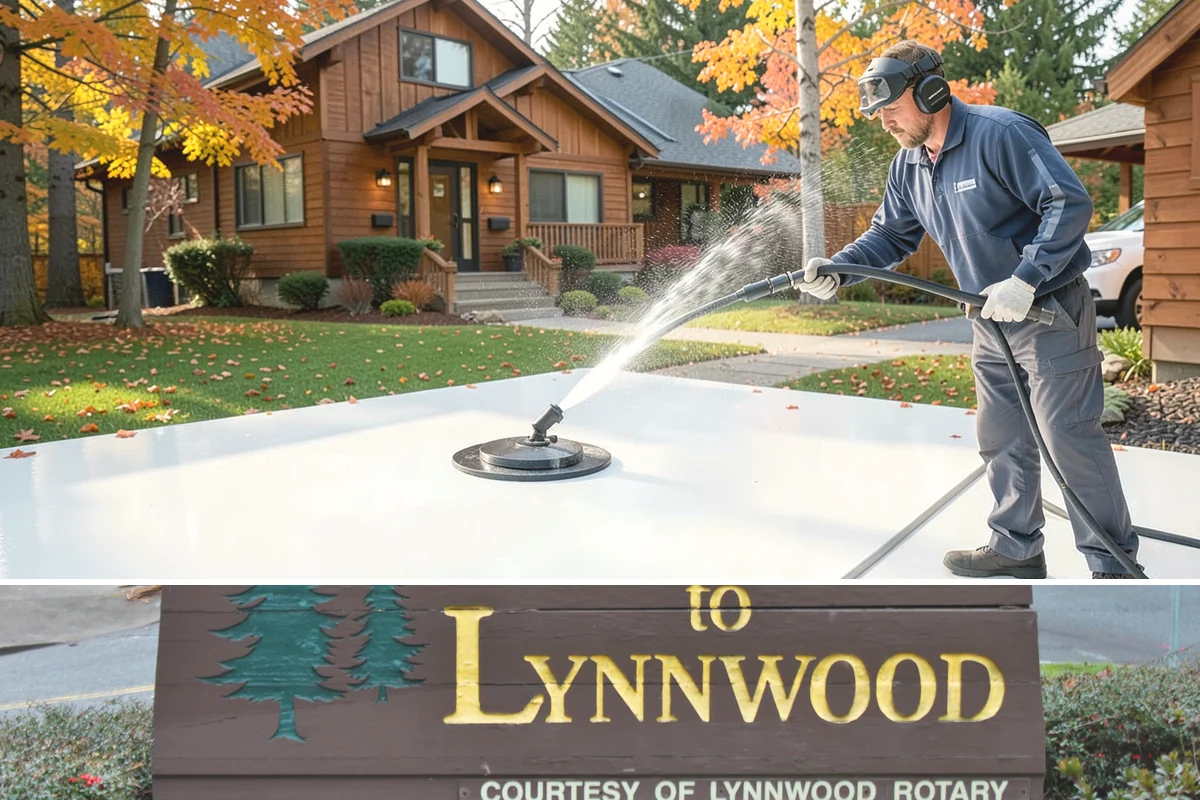 Handrail Cleaning in Lynnwood, Snohomish County, WA - Spring cleaning clears winter algae and film from rails just as outdoor traffic picks up.