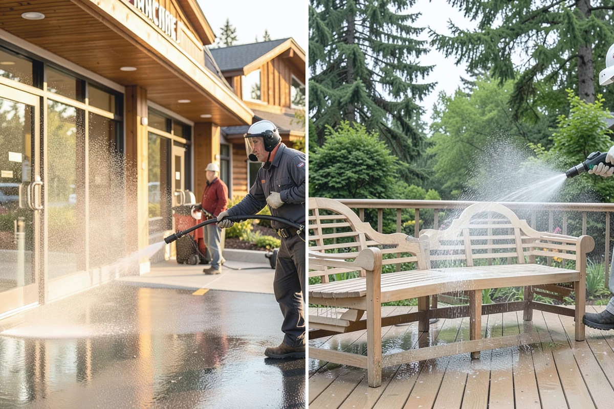 Handrail Cleaning in Medina, King County, WA - Wipe loose debris and cobwebs from the rail