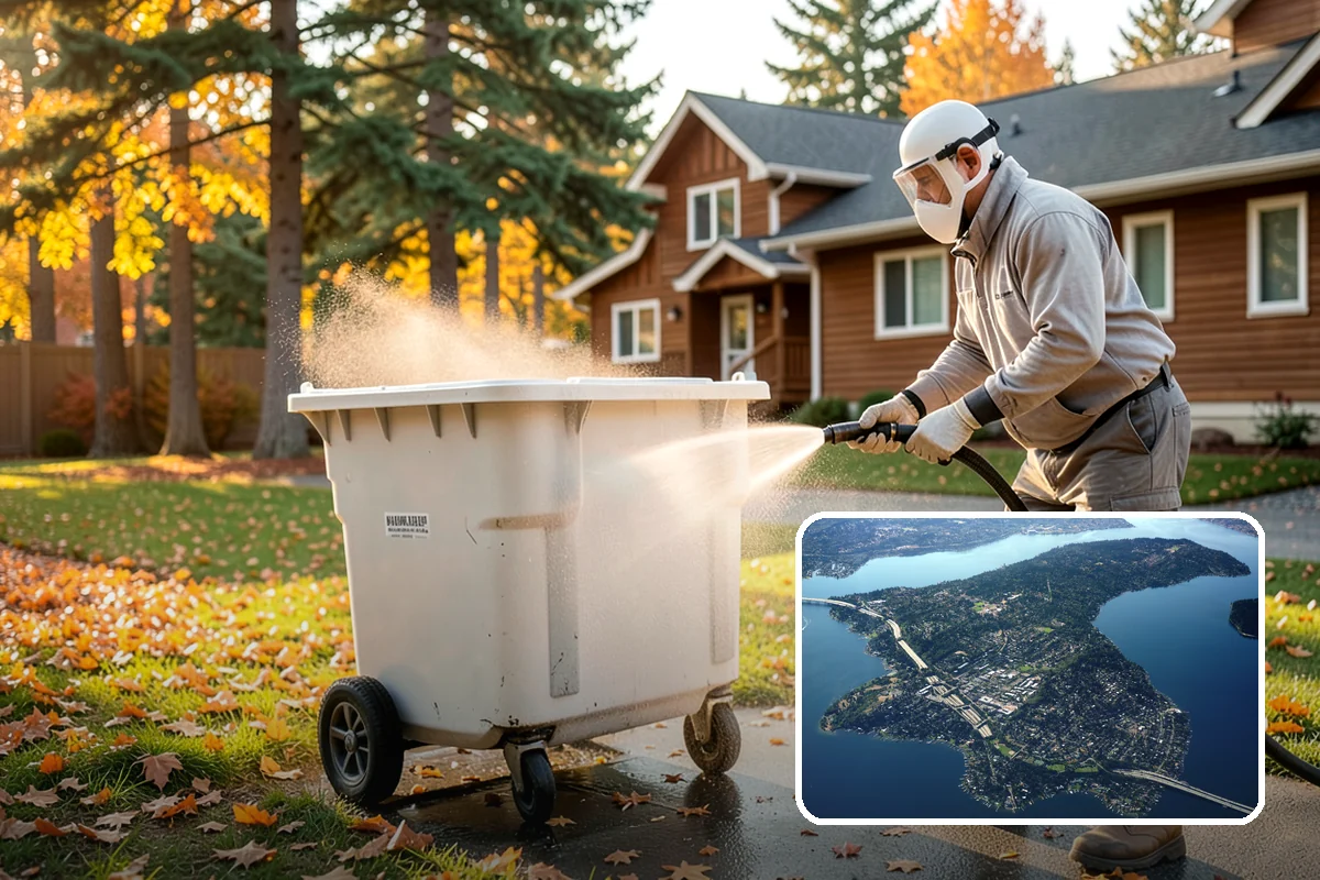 Handrail Cleaning in Mercer Island, King County, WA - Removes the sticky film from frequently touched grip surfaces