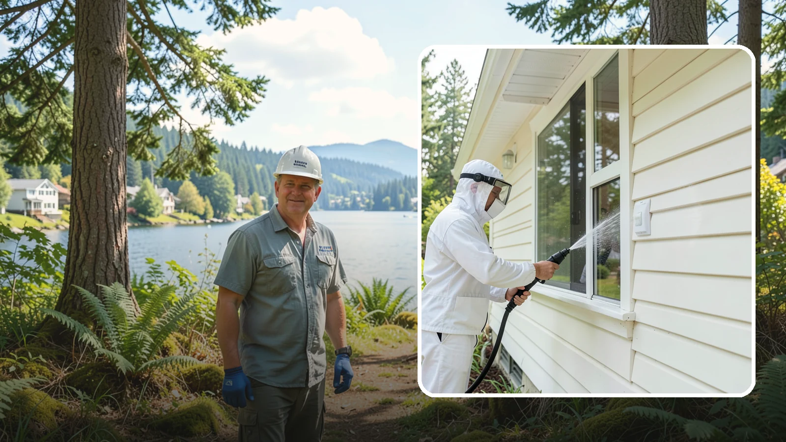 Handrail Cleaning in Milton, King County, WA - We clean exterior handrails to remove the grime, algae, and oxidation that build on surfaces people touch every day.