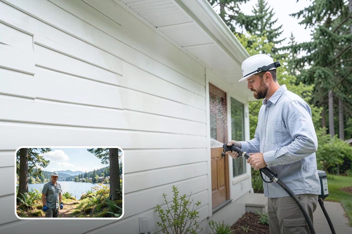 Handrail Cleaning in Milton, King County, WA - Removes the sticky film from frequently touched grip surfaces