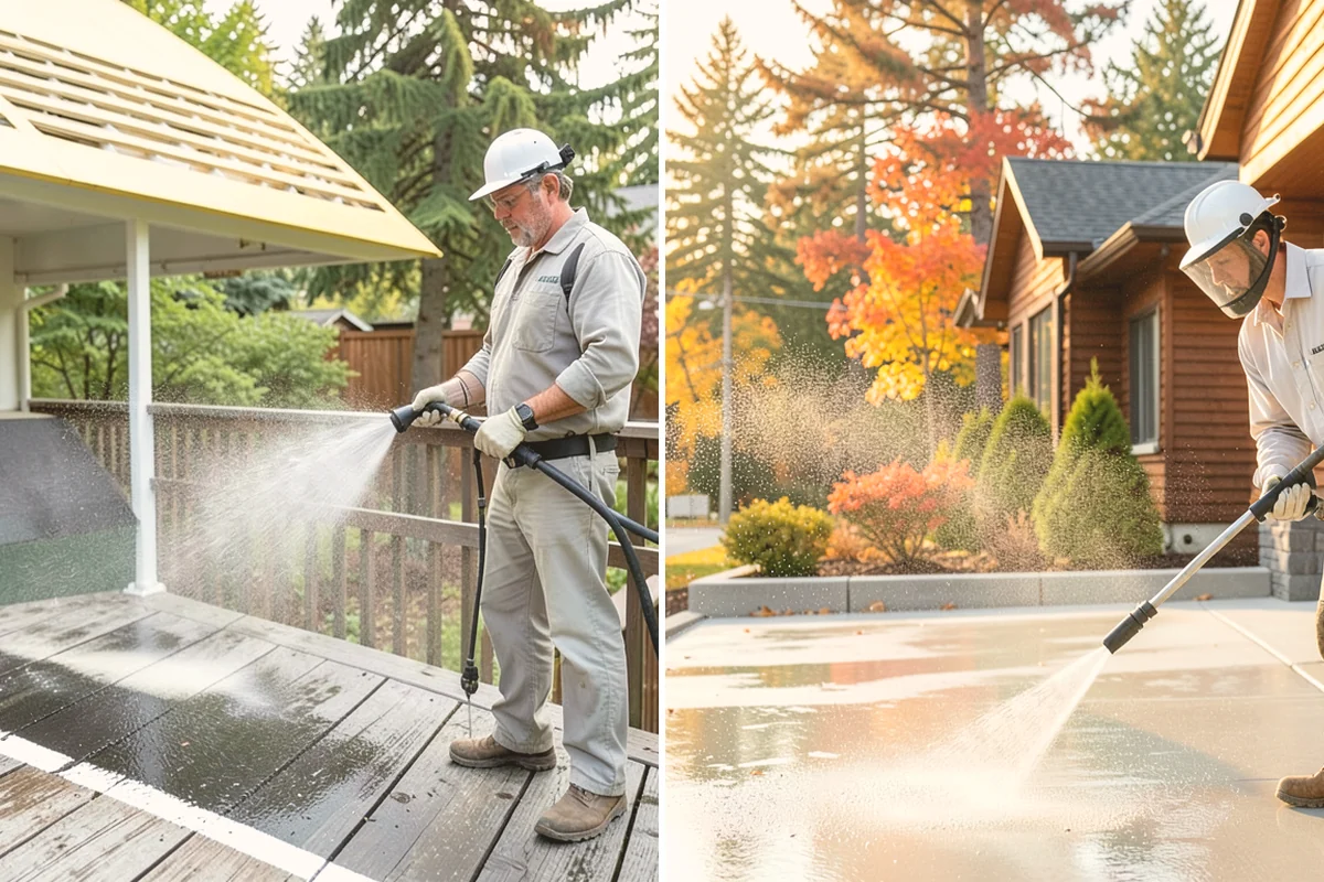 Handrail Cleaning in Milton, King County, WA - Wipe loose debris and cobwebs from the rail