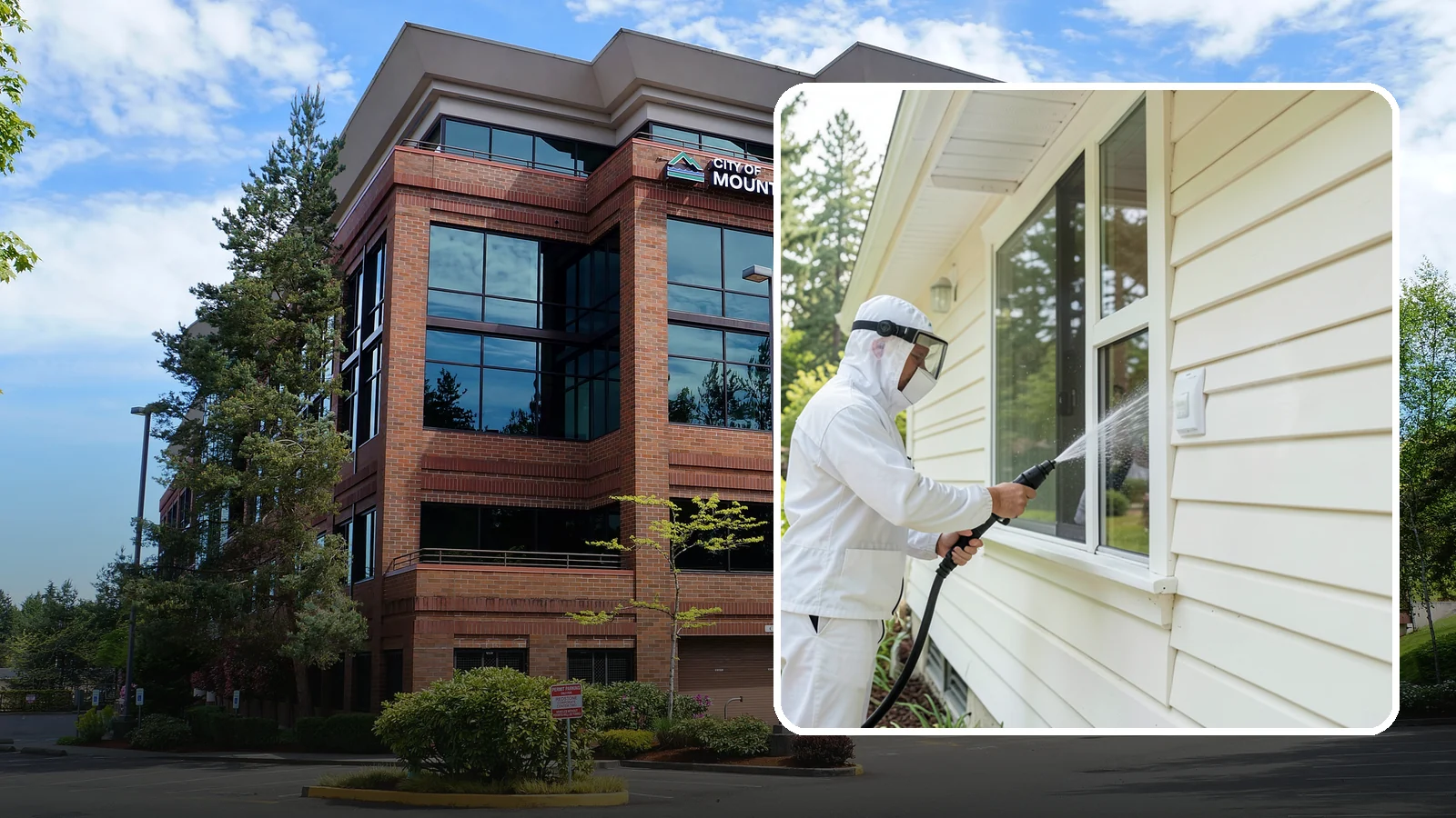 Handrail Cleaning in Mountlake Terrace, Snohomish County, WA - We clean exterior handrails to remove the grime, algae, and oxidation that build on surfaces people touch every day.