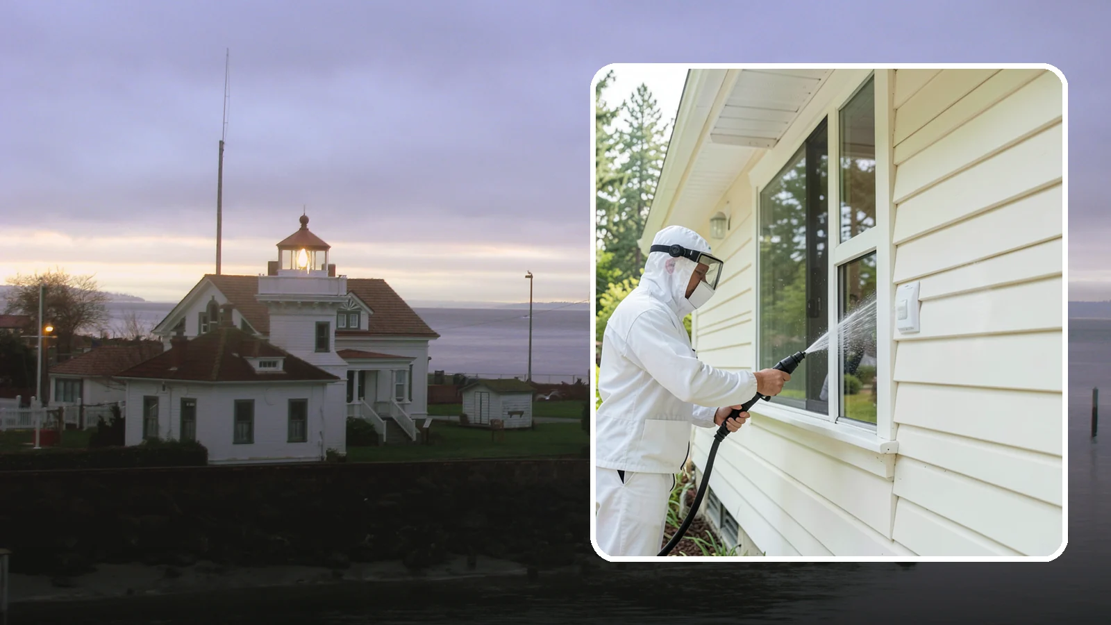 Handrail Cleaning in Mukilteo, Snohomish County, WA - We clean exterior handrails to remove the grime, algae, and oxidation that build on surfaces people touch every day.