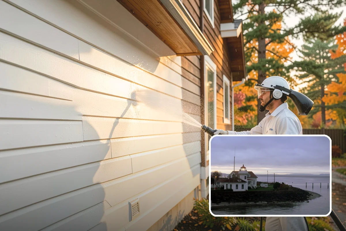 Handrail Cleaning in Mukilteo, Snohomish County, WA - Removes the sticky film from frequently touched grip surfaces